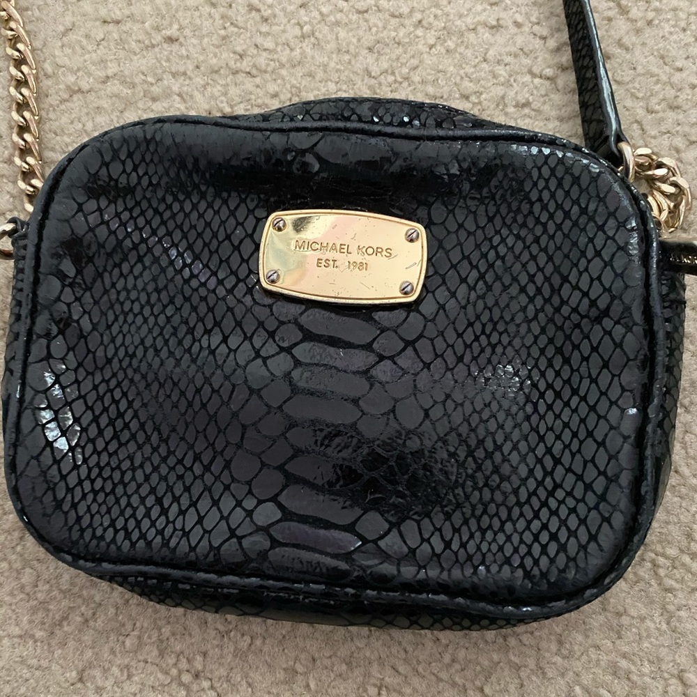 Michael Kors Black Python Crossbody - image 1